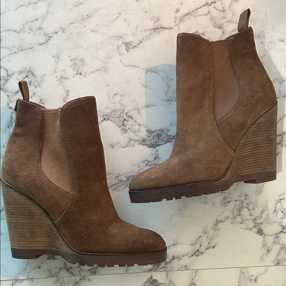 Michael Kors Thea Suede Wedge Booties